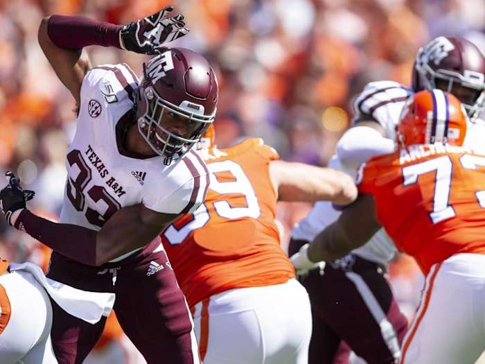 Texas A&M linebacker Aaron Hansford